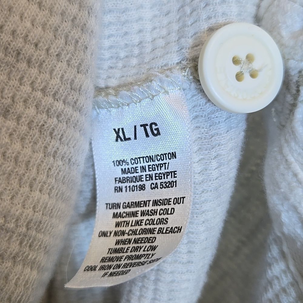 Aeropostale‎ Men's Y2K Thermal Henley Shirt XL Waffle Knit Thick Muscle 2000's - Picture 7 of 15